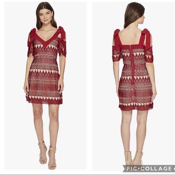 NWT Keepsake Red Lace Dress - Picture 1 of 9